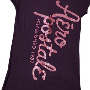 Black Short Sleeve Aeropostale T-Shirt size-med